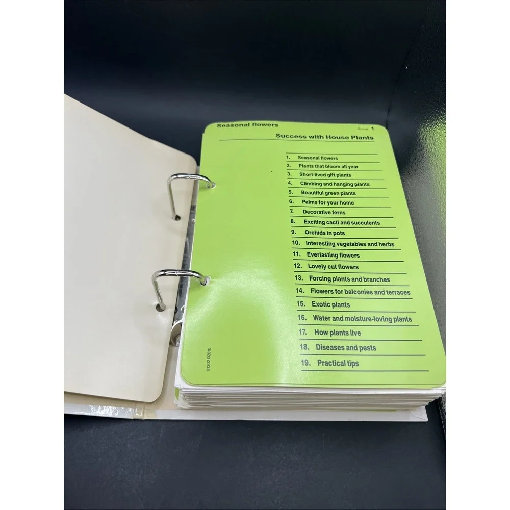 1985 Success With House Plants Gardening‎ Hardcover Spiral Binder Groups 1-19